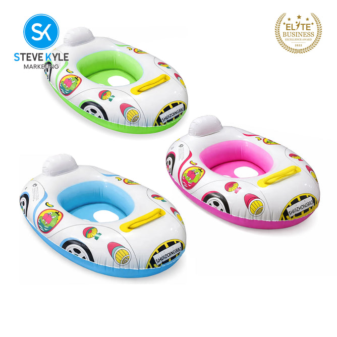 Steve Kyle Inflatable Baby Seat Float With Handle Swimming Safe Water Toy Boat