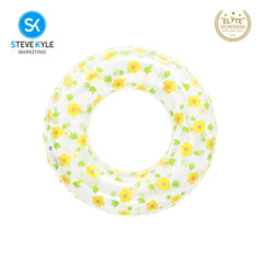 Steve Kyle Inflatable Transparent Swim Ring Floral Print For Outdoor Water Fun