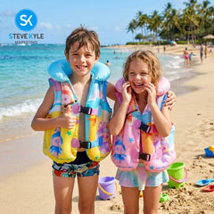 Steve Kyle Inflatable Swim Vest Life Jacket Lovable Character Prints For Outdoor Water Fun
