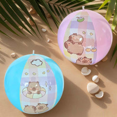 Cute Inflatable Summer Beach Ball Checkered Design for Kids & Adult