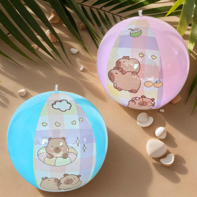 Cute Inflatable Summer Beach Ball Checkered Design for Kids & Adult