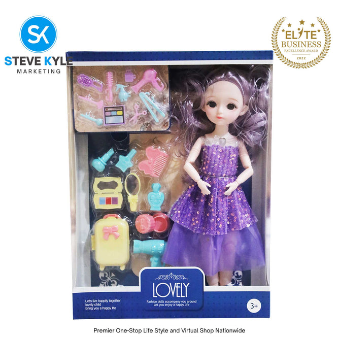 Lovely Fashion Cute Doll w/ Sound with Accessories Set High Quality Doll Best Gift for Kids