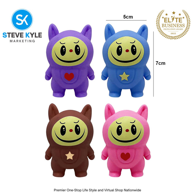 Labubu Decompression Toy - Stress Relief Squeeze Toy - Cute Cartoon Squishy Toys for Kids