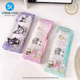 Transparent Pencil Case Large Capacity Pencil Pouch w/ Pen Stationary Supplies