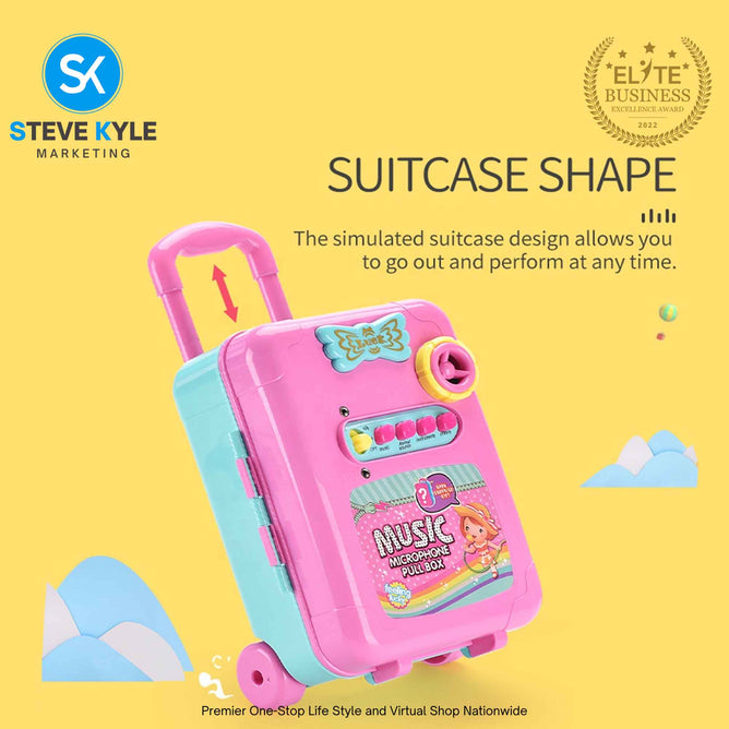 Singing Microphone Pull Box/ligth With Sound And Music Party Song For Children Brst Gift