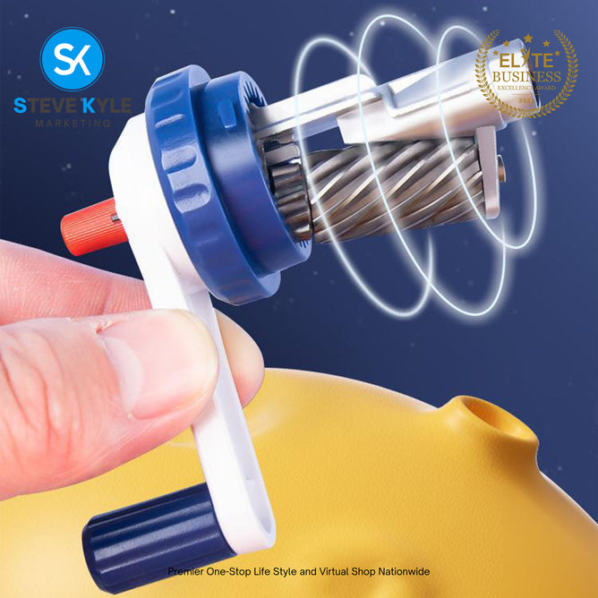 Rocket Space Astronaut Pencil Sharpener Plastic Hand Operated Children's Stationery