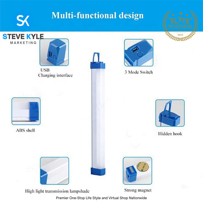 Solar Emergency Light USB Rechargeable Magnetic Emergency LED Light Lamp Outdoor Portable