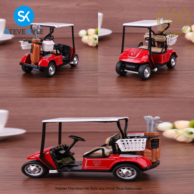 Mini Golf Cart Metal Pull Back Action Cart 1:36 Scale Golfcart Pullback Vehicle