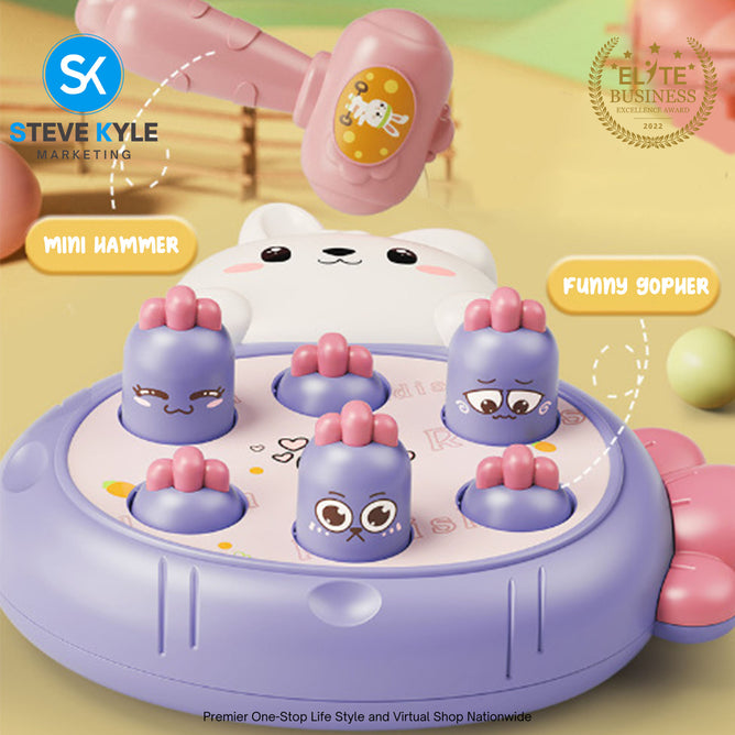 Interactive Plastic Toy Animal Knocking Game Hammering Game Baby Whack-a-mole Toy