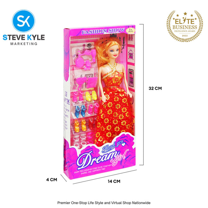 (1BOX) Random Fashion Doll with Dress and Accessories Best Gift for Kids Toddler Girls