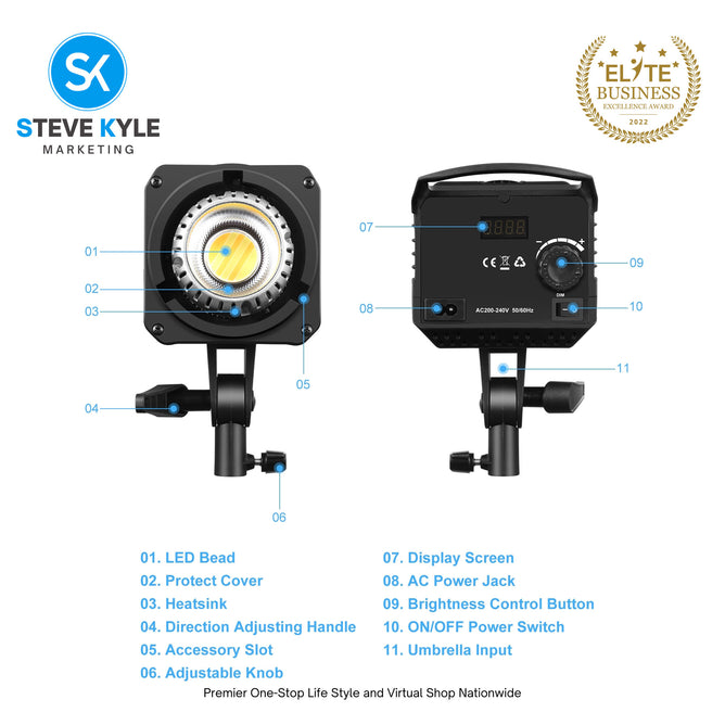 PULUZ 150W 3200K-5600K Photo Studio Strobe Flash Light Kit with Softbox Reflector & Tripod(US Plug)