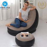 Inflatable Air Sofa with Foot Rest Cushion Lounge Chair