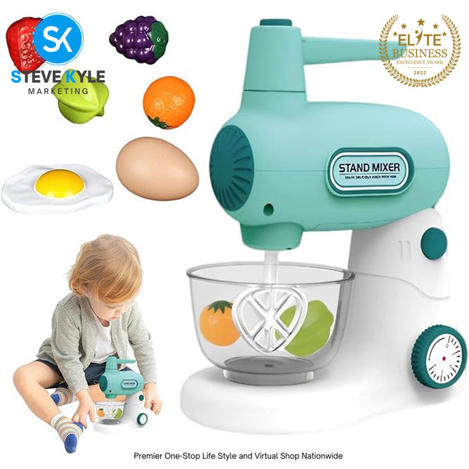 Kids Blender Kitchen Simulation Mixer Toy Playset Pretend Mixer Playset Best Gift