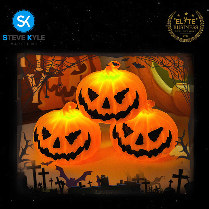 Halloween Theme Artificial Pumpkin Lamps Portable Pumpkin Light DIY Halloween Home Party