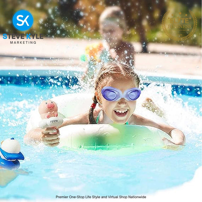 Swim Anti-fog Goggles Adjustable for Kids and Adults with 1 Pair Earplugs & Pouch Case