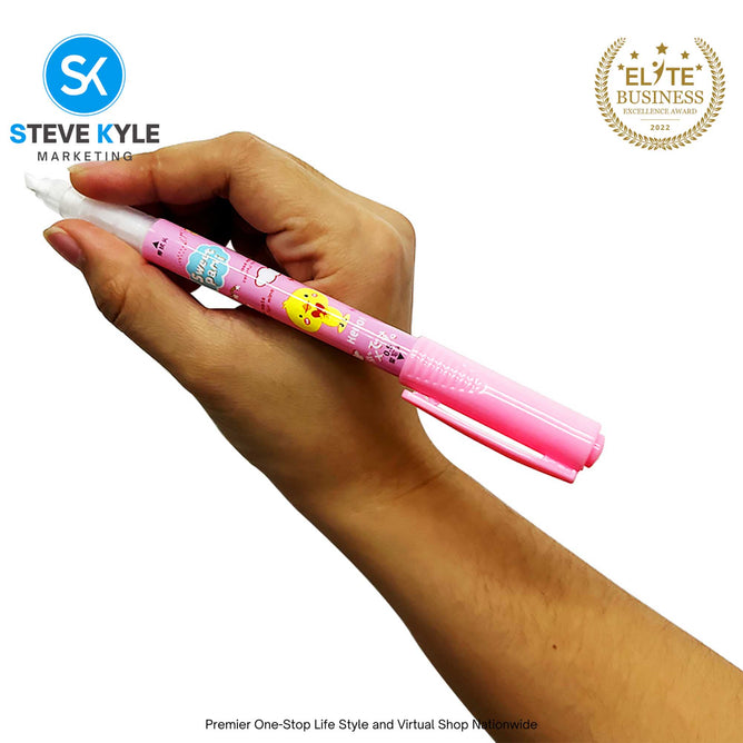 Random 2N1 Cartoon Erasable Gel Magic Pen with Eraser School Stationery