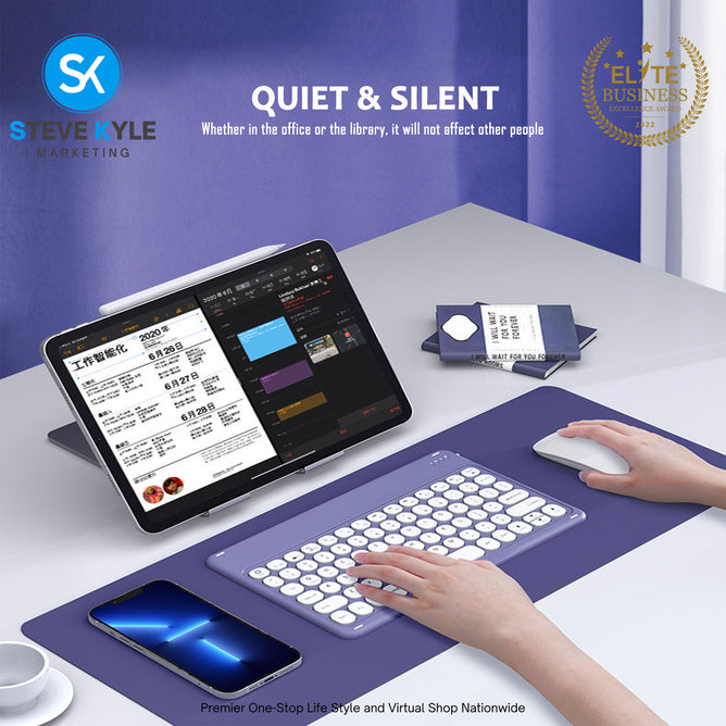 Slim Rechargeable Bluetooth Keyboard with Bluetooth Mouse set