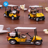 Mini Golf Cart Metal Pull Back Action Cart 1:36 Scale Golfcart Pullback Vehicle