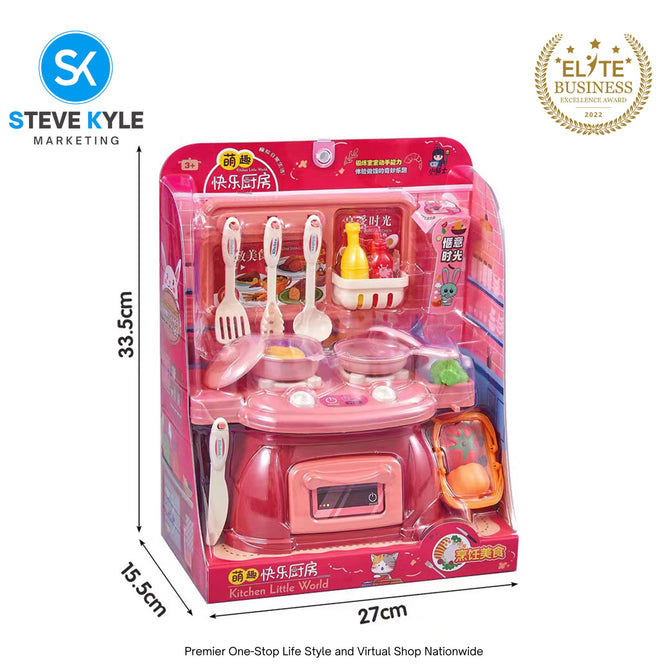 Kids Mini Kitchen Cookware Accessories Cooking Stove Kitchen Play Set Toys Best Gift