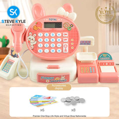 Cash Register Toy Set with Sound Recognition Fun for Kids Pretend Play Best Gift Toy