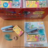 Mini Stapler with Mini Scotchtape Set Staples Paper Binder Stationery Office Binding Tools School Supplies