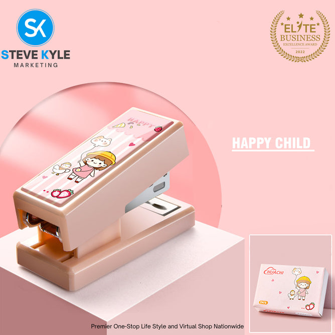 Mini Portable Stapler Student Office Stationery Supplies Small Stapler Cute Kawaii