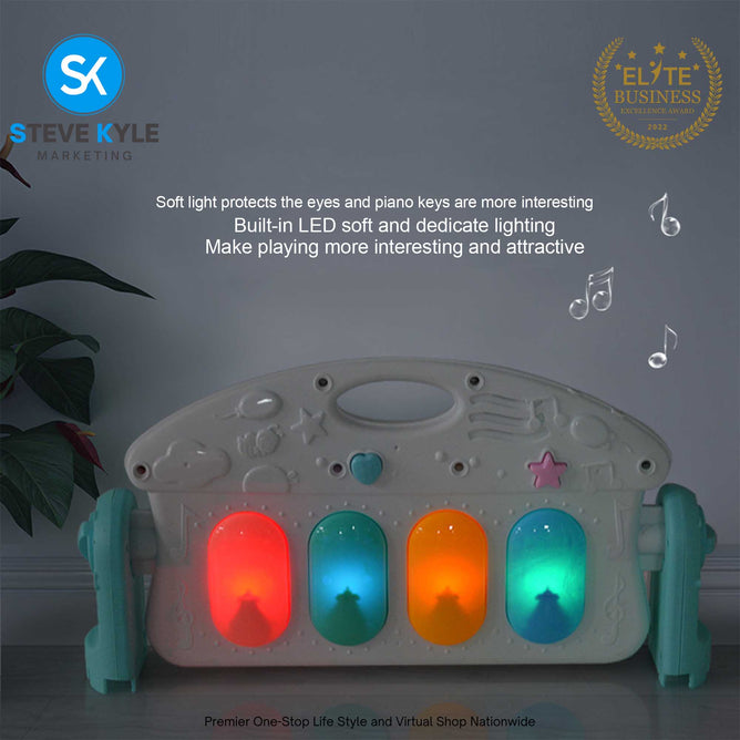Infant and Toddler Fitness Stand Pedal Playmat with Piano Keybaord
