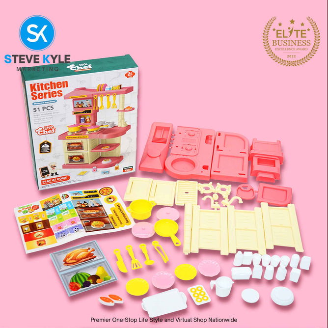 Pretend Kitchen Play Set for Kids Little Kitchen Series Early Learning Best Gift Toy