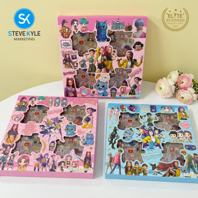 Steve Kyle Colorful Girl Boy Group Random Design Foil Stickers For Fun Skateboard Notebook Personal Items