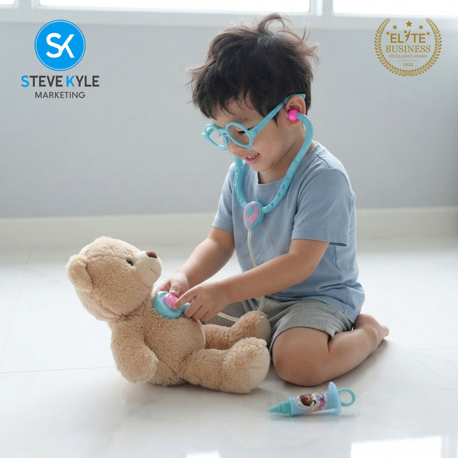 Steve Kyle Doctor Nurse Medical Play Set for Kids with Stethoscope Syringe Eye Glass Toys