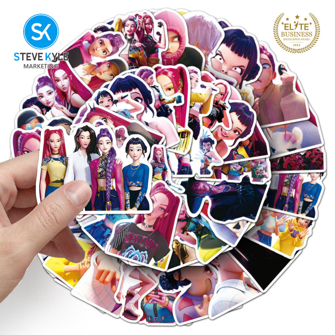 Steve Kyle 104 Pieces Classic Cartoon Character Stickers For Laptop Skateboard Accessories Decorative Sticker Set