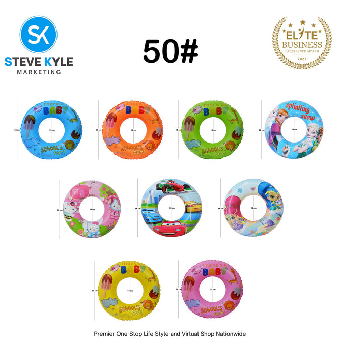 Inflatable Summer Random Design Swim Ring Floater for Kids and Adult Boys and Girls