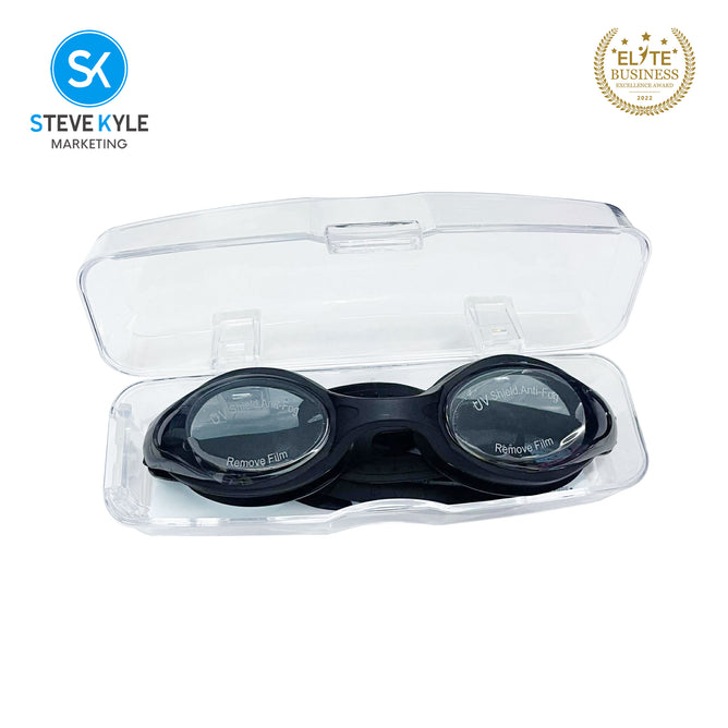 Steve Kyle UV Protection Ergonomic Fit Transparent Lens Adjustable Silicone Strap Anti-Fog Swimming Goggles