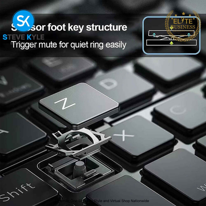 UltraSlim Foldable Keyboard Rechargeable Bluetooth Silent Typing for iOS Android Windows