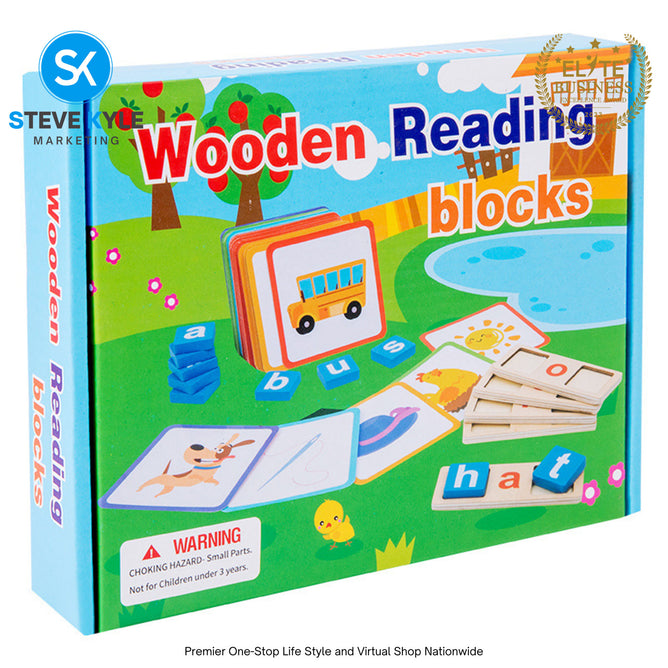 Wooden Short Vowel Reading Letters Sorting Spelling Games Sight Words Learning Flashcards Best Gift