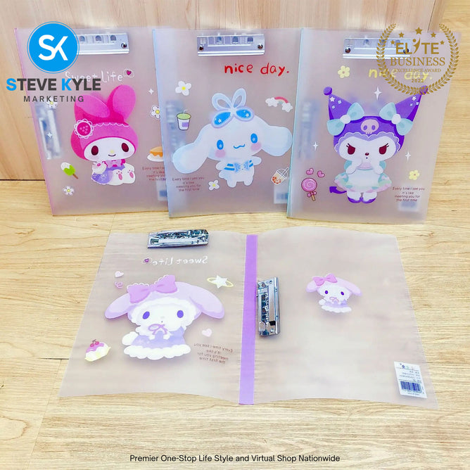 Sanrio Kawaii Clipfile Folder Creative Folder Student Stationary Writing School Supplies