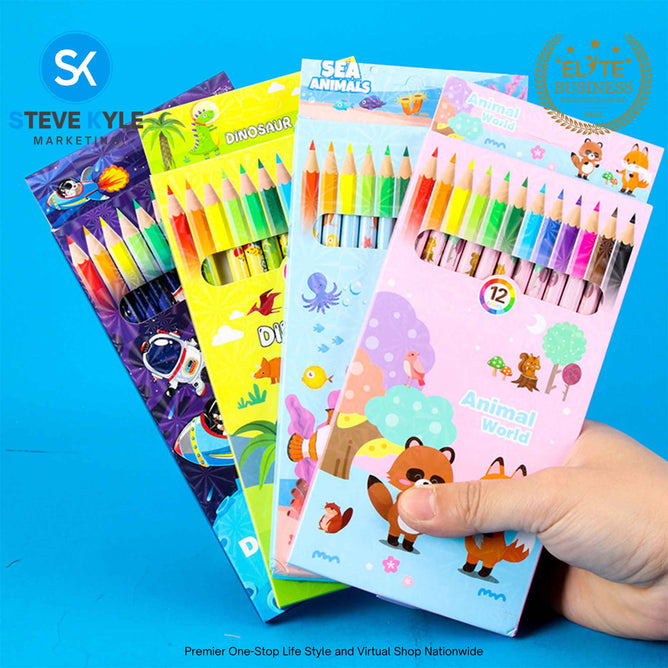 12Colors Wooden Colored Pencil Kid School Drawing Stationery Supplies