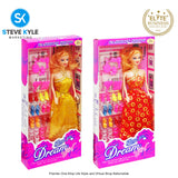 (1BOX) Random Fashion Doll with Dress and Accessories Best Gift for Kids Toddler Girls