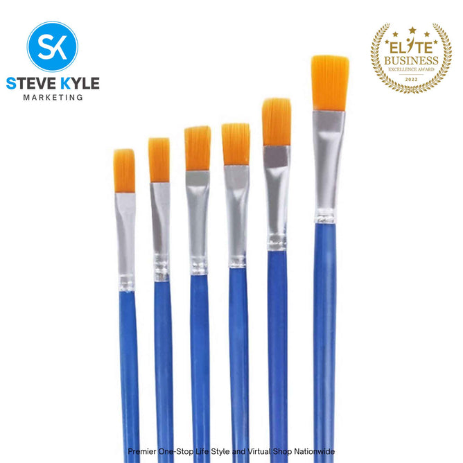 6pcs/Set Nylon Acrylic Painting Drawing Oil poster Paint Brush Pen for Art School Suppkies Student