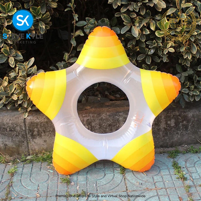 Star Swim Ring Inflatable Water Tubes Summer Time