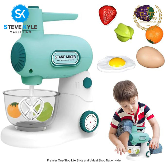 Kids Blender Kitchen Simulation Mixer Toy Playset Pretend Mixer Playset Best Gift
