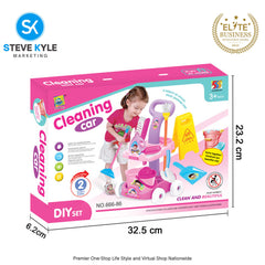 Mini DIY Cleaning Set Car Pretend Material toy for Kids Best Gift Toys