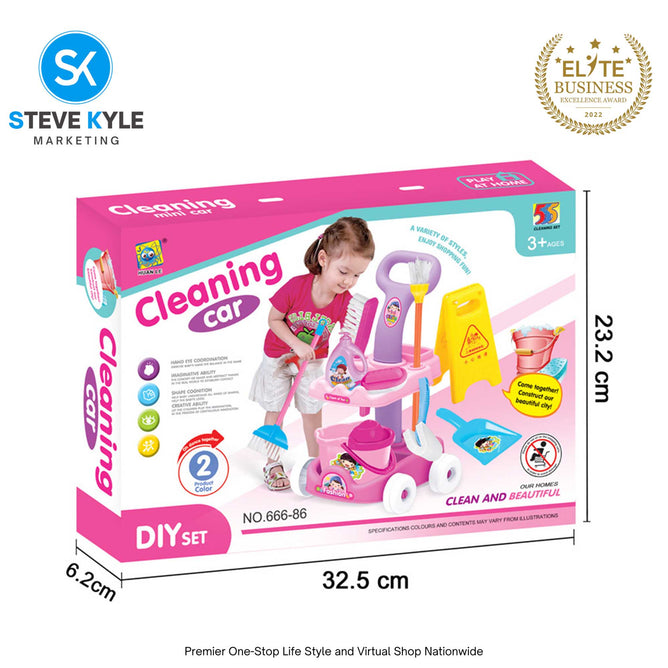 Mini DIY Cleaning Set Car Pretend Material toy for Kids Best Gift Toys