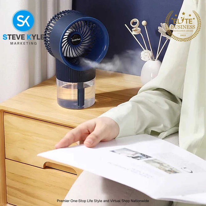 Portable Air Conditioner Spray Fan Desktop Adjustable Third Gear Electric Fan Air Cooler Spray