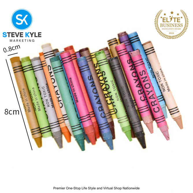 24 Colors Regular Crayon Size Stationery School Supplies for Kids