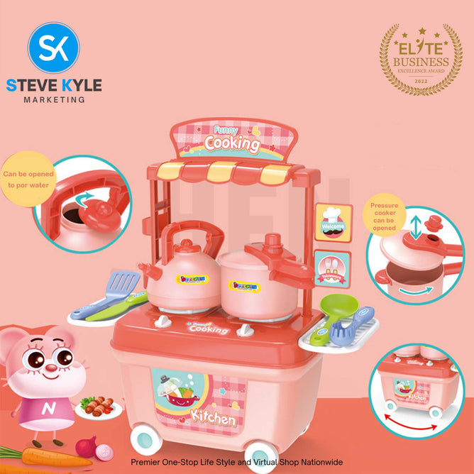 Kids Kitchen Set Children Cooking Kitchen Toy Simulation Model & Colorful Educational Toy