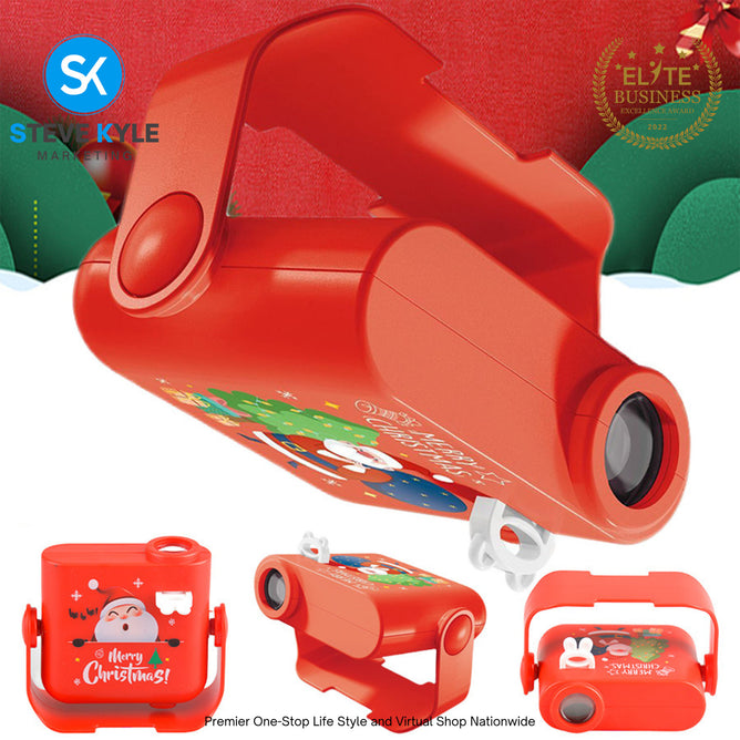 Christmas Projection Lights Cognitive Development Toy Portable Battery-powered Christmas Wall Projection Light