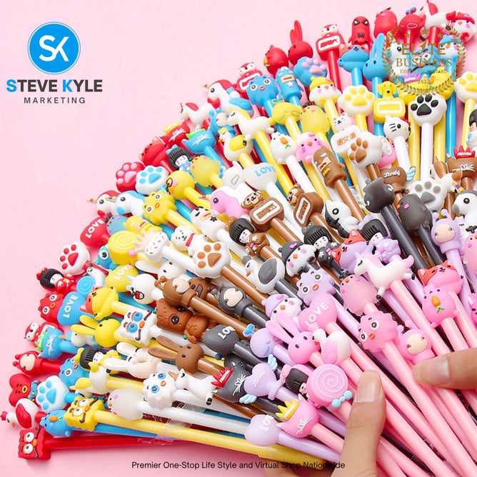 20PCS Cartoon Ballpen Set Cute Pens Sign Pen Flexstick Ballpen 0.5  Set