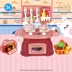 Kids Mini Kitchen Cookware Accessories Cooking Stove Kitchen Play Set Toys Best Gift
