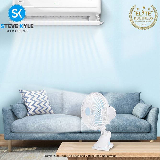 Spiral clip Portable Electric Fan Auto head Rotating Hanging Clip Fan Desk Fan
